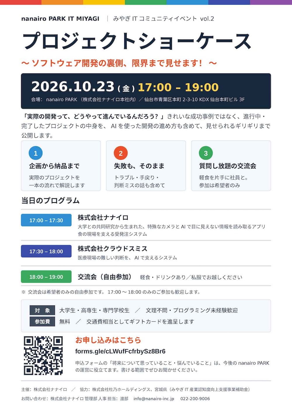 プロジェクトショーケースチラシ